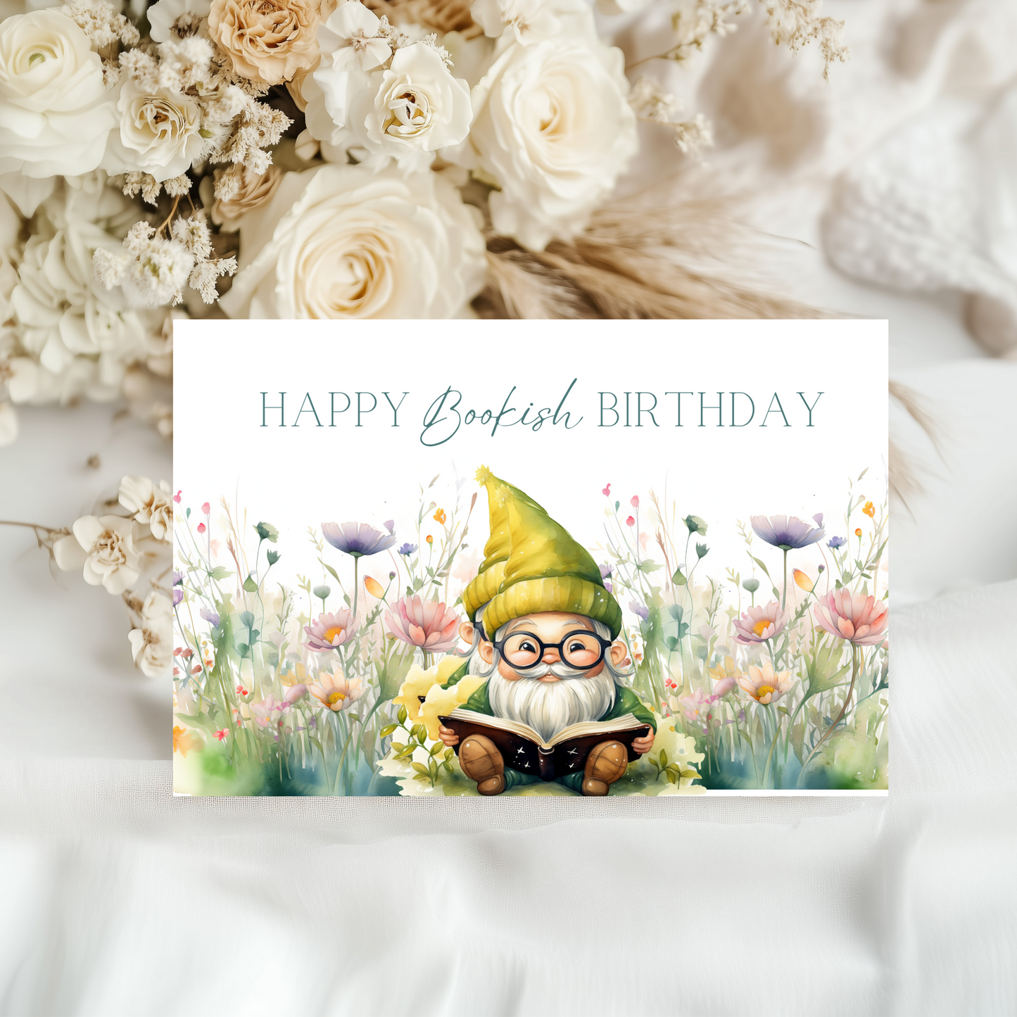 Bookish Birthday Greeting Card