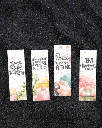 Pastel Gnome Bookmarks - Set of 5