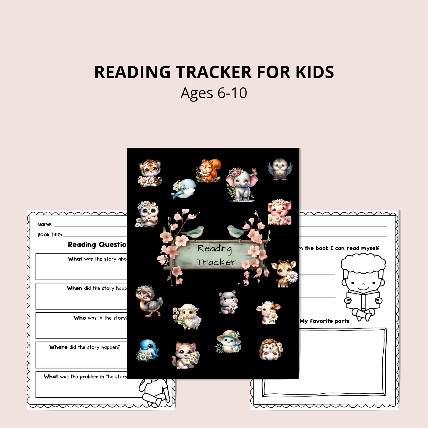 Reading Tracker for Kids - Ages 6 to 10