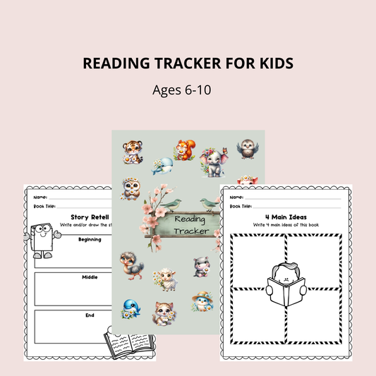 Reading Tracker for Kids - Ages 6 to 10