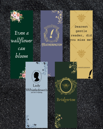 Bridgerton Bookmarks - Set of 5