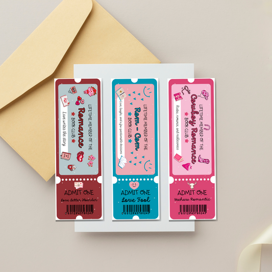 Romance Book Club Bookmarks – 12 Tropes Set