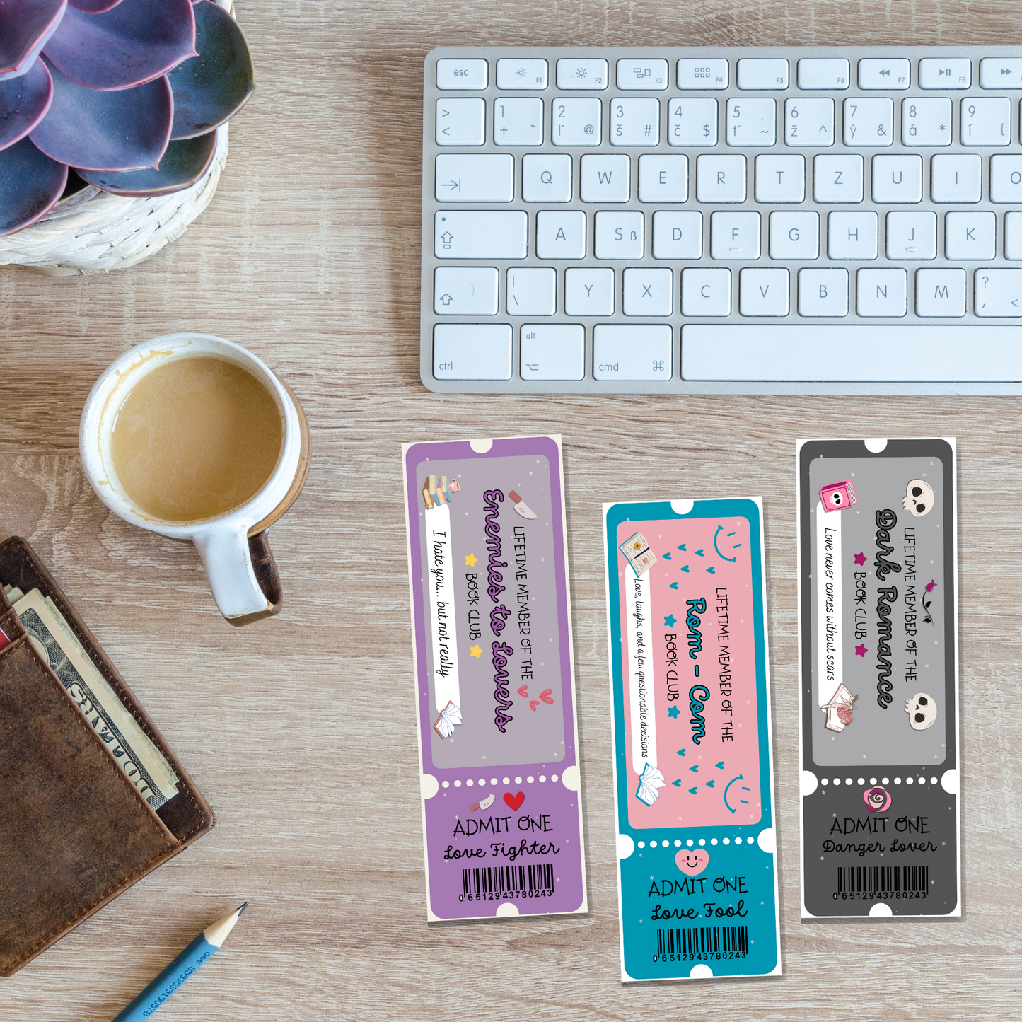 Romance Book Club Bookmarks – 12 Tropes Set