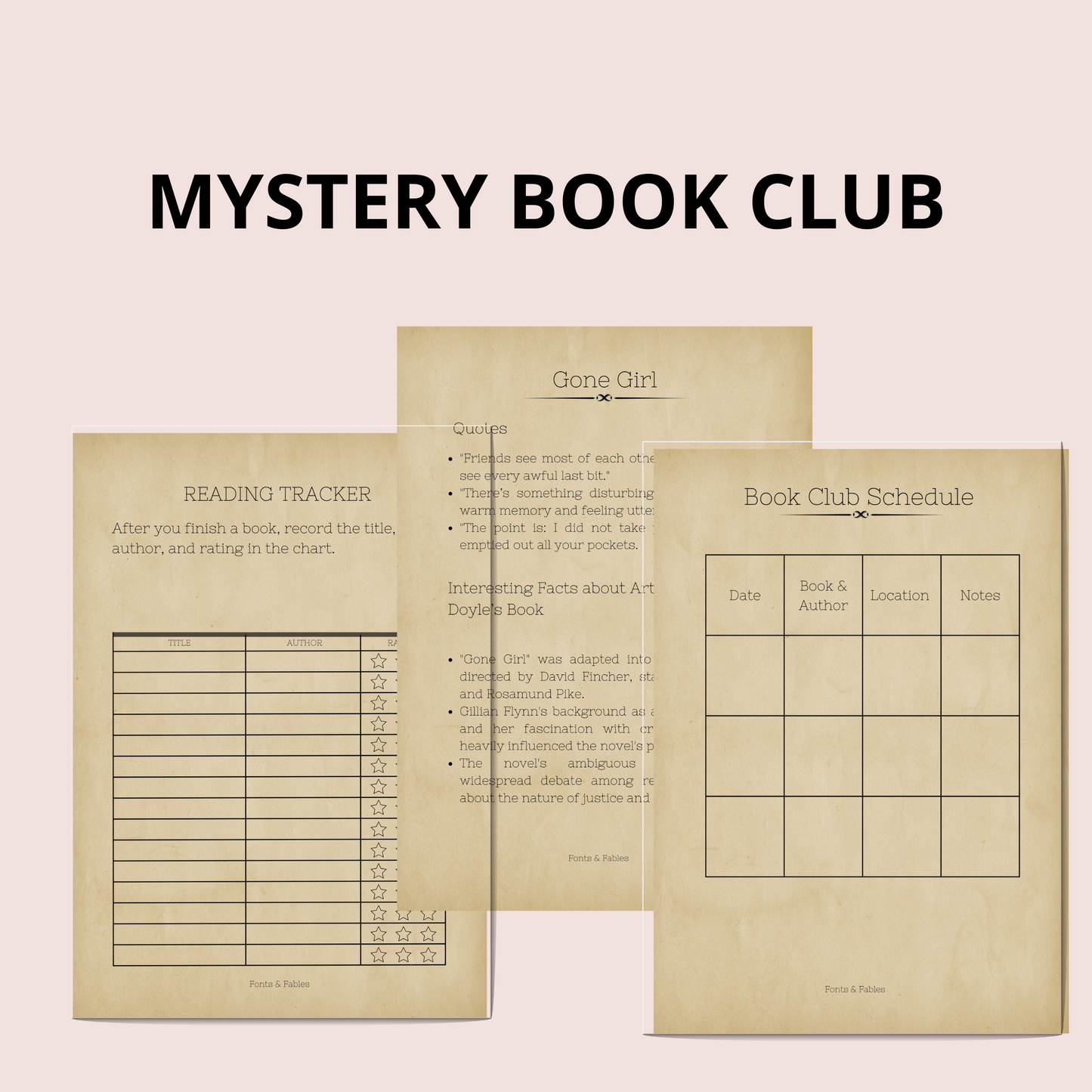 Mystery Book Club Kit