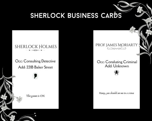 Sherlock's Calling Cards - Set of 6 cards