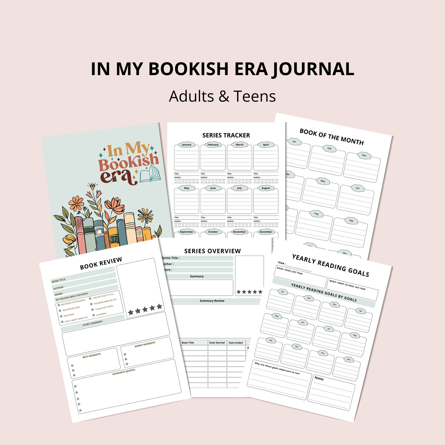 In my Bookish Era Journal -29 Unique Pages