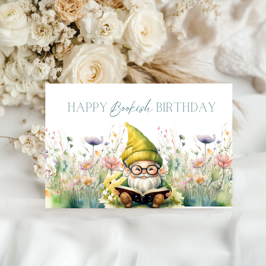 Bookish Birthday Greeting Card