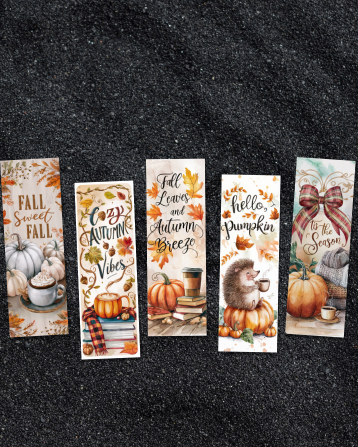 Autumn Vibes Bookmarks - Set of 7