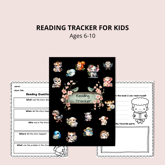 Reading Tracker for Kids - Ages 6 to 10