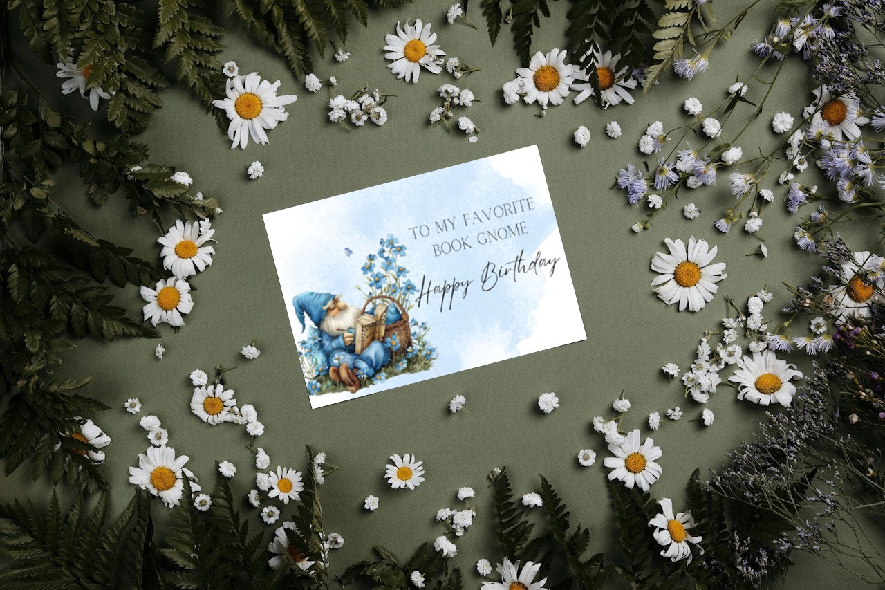 Book Gnome Greeting Card