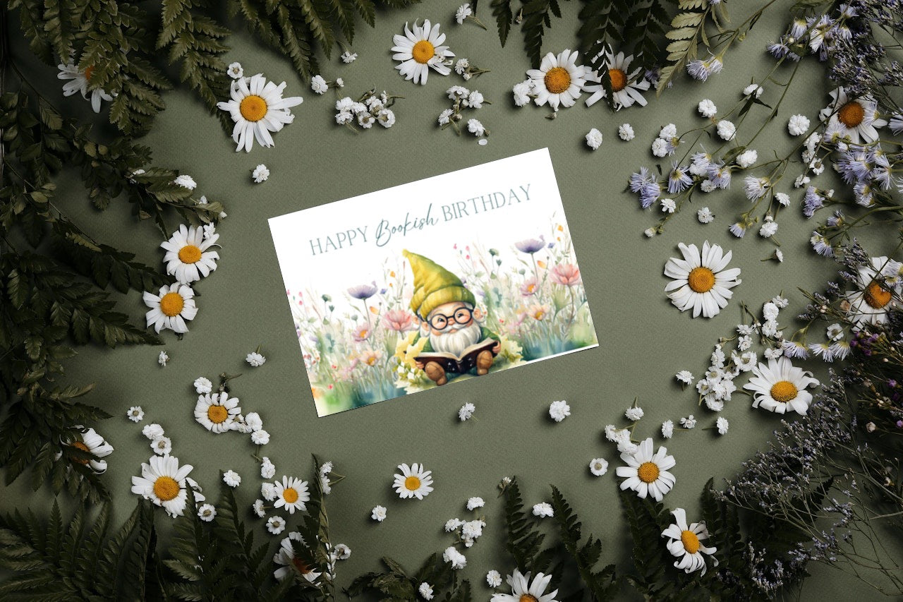 Bookish Birthday Greeting Card