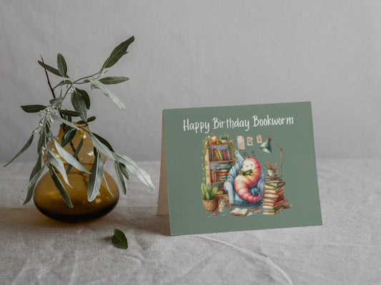 Bookworm Greeting Card