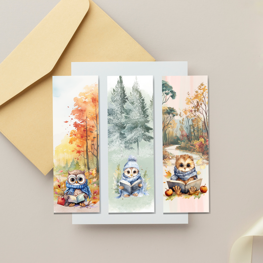 Wise Owl Bookmarks - Set of 7
