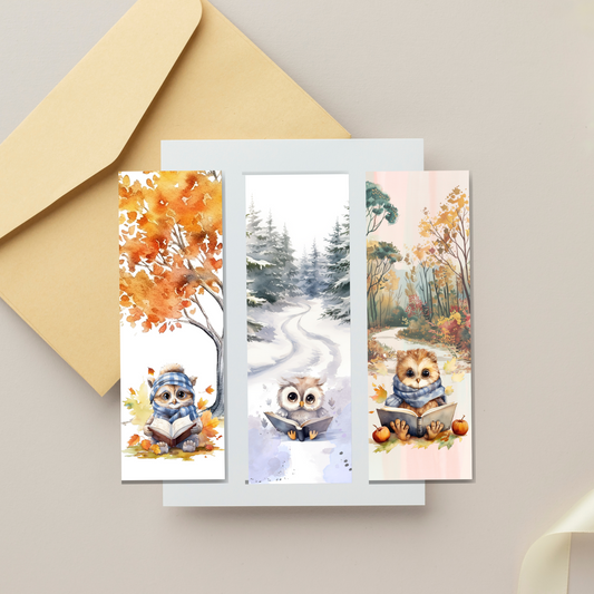 Wise Owl Bookmarks - Set of 7