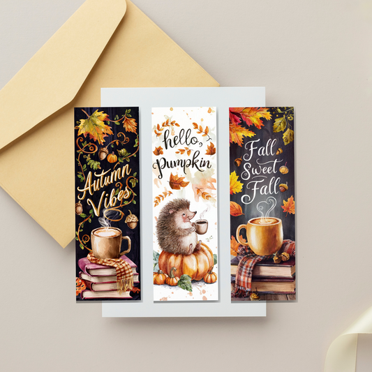 Autumn Vibes Bookmarks - Set of 7