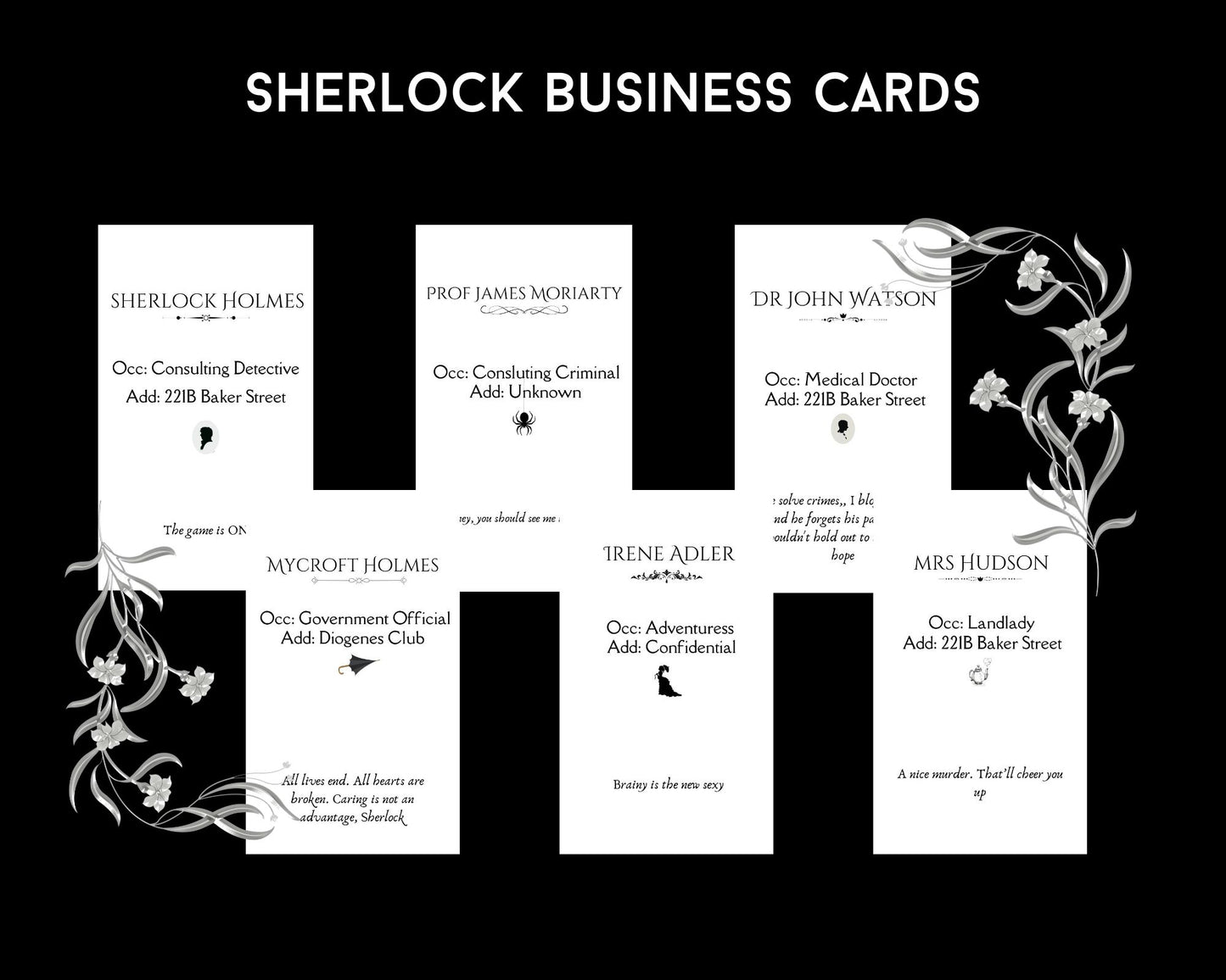 Sherlock's Calling Cards: Sleuth-Inspired Bookmarks