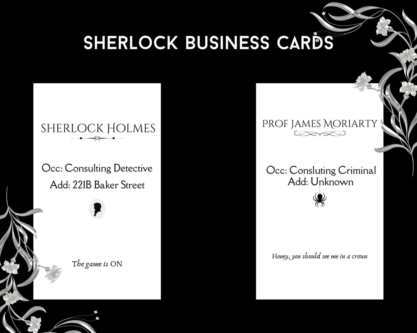 Sherlock's Calling Cards: Sleuth-Inspired Bookmarks