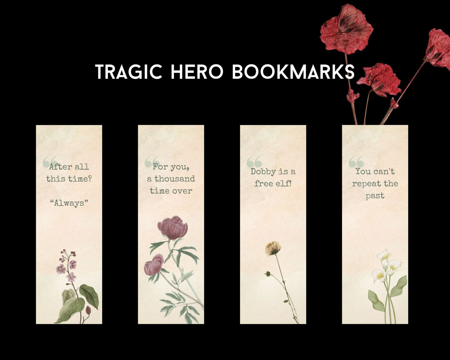 Tragic Hero Bookmarks: Echoes of Unjust Fate